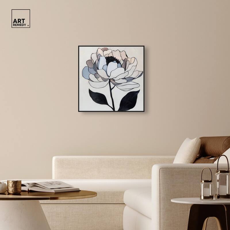 Gray Scale Flower II Canvas by Art Remedy