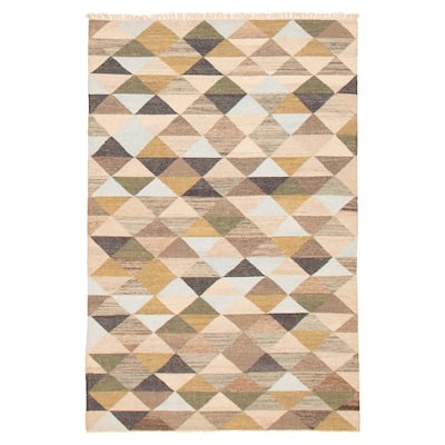Ankara FW Ivory Kilim 5'2" x 8'1" - 5'2 x 8'1