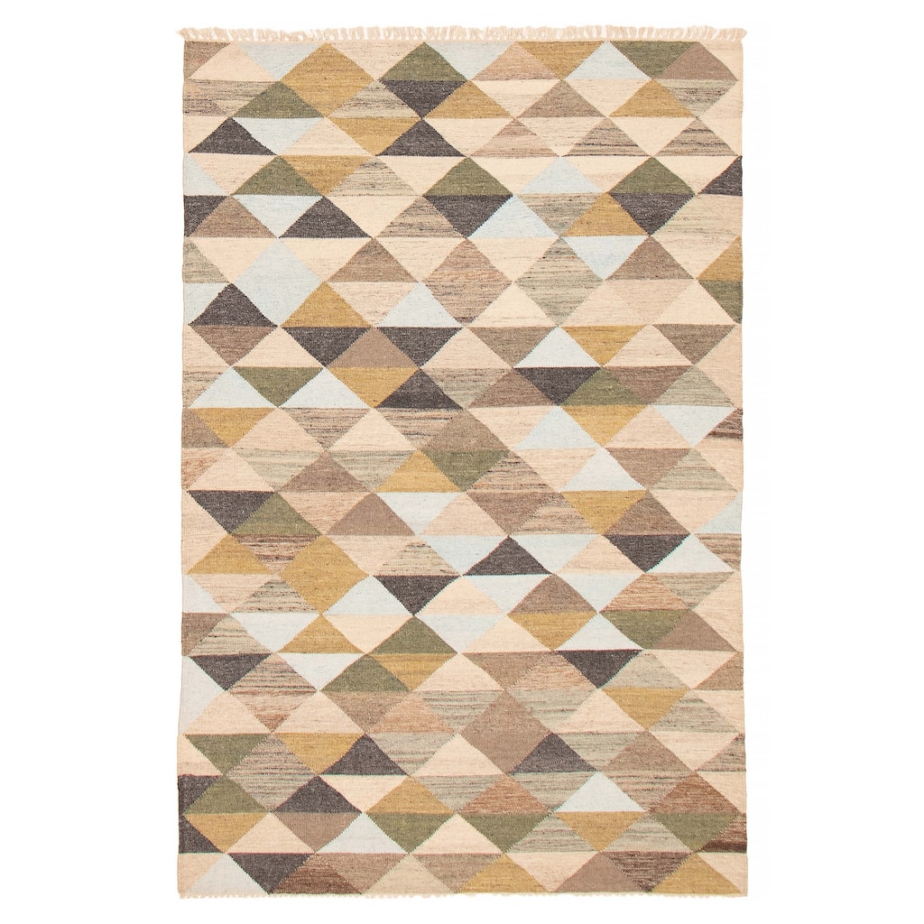 Ankara FW Ivory Kilim 5'2" x 8'1" - 5'2 x 8'1