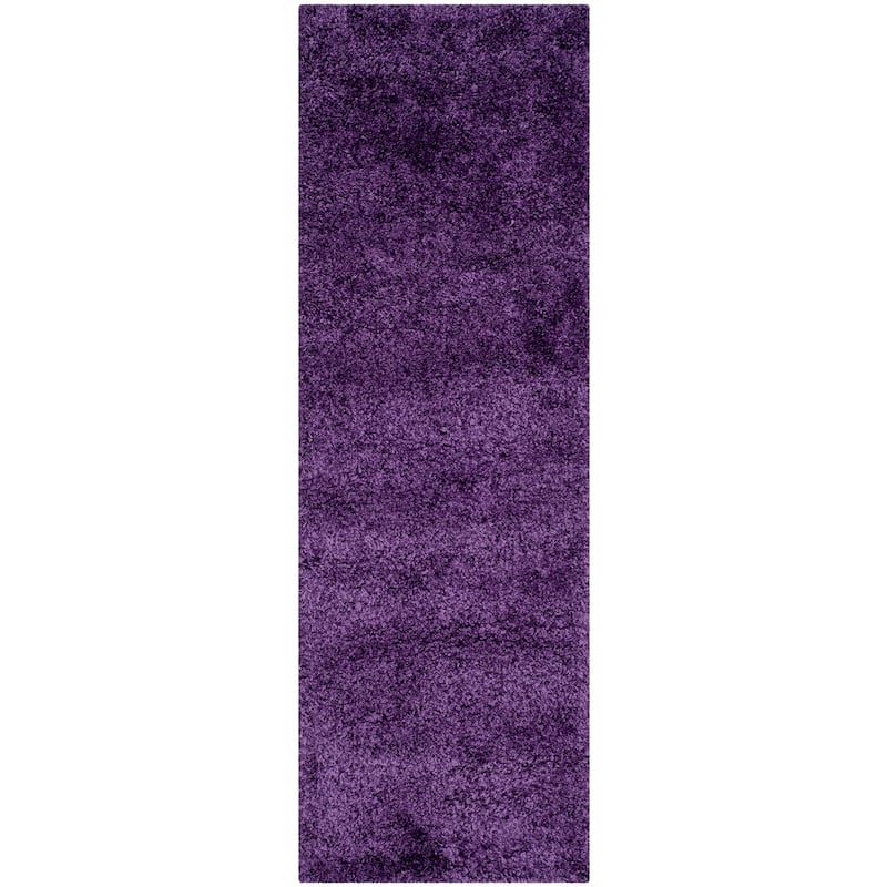 SAFAVIEH, Milan Shag Afton 2-inch Thick Area Rug - 2' x 20' Runner - Purple