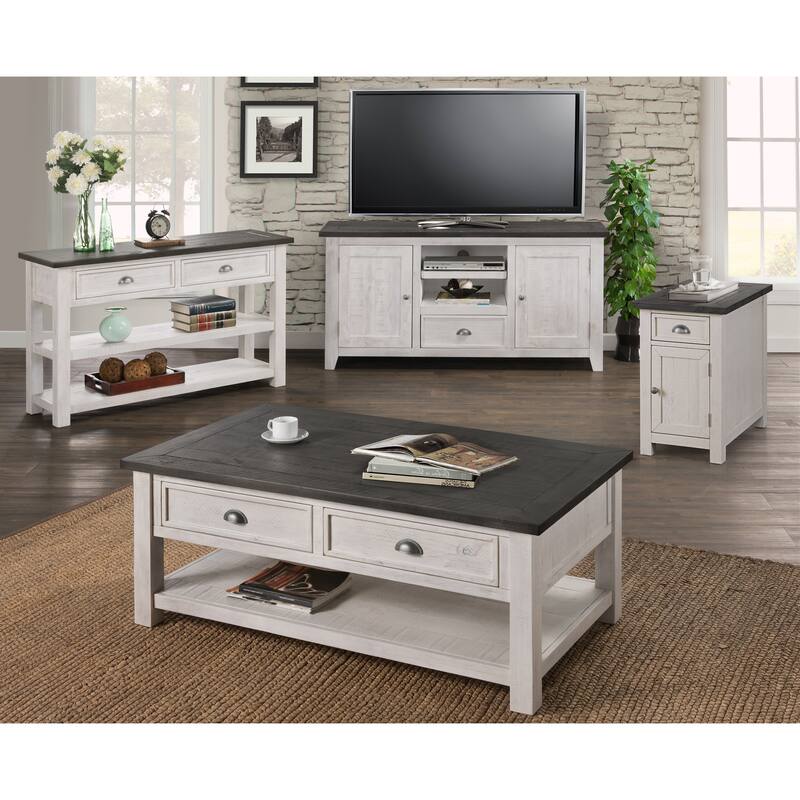 Monterey Solid Wood Chairside End Table with Hidden Power Outlets