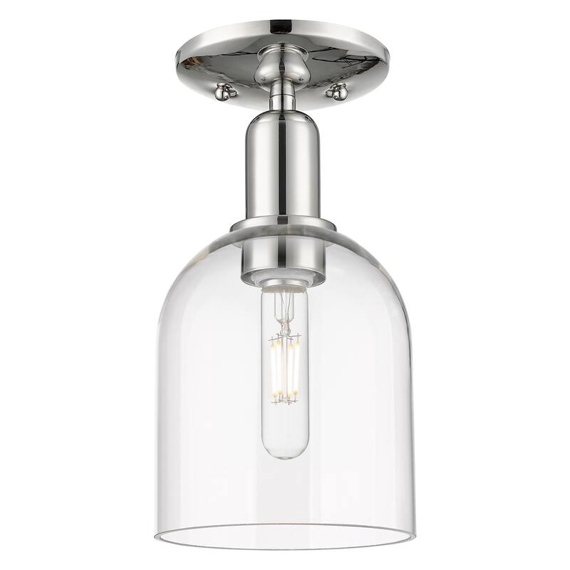 Innovations Lighting Endless Possibilities Arcadia - Bella - 1 Light 6" Semi-Flush Mount - Clear/Polished Nickel