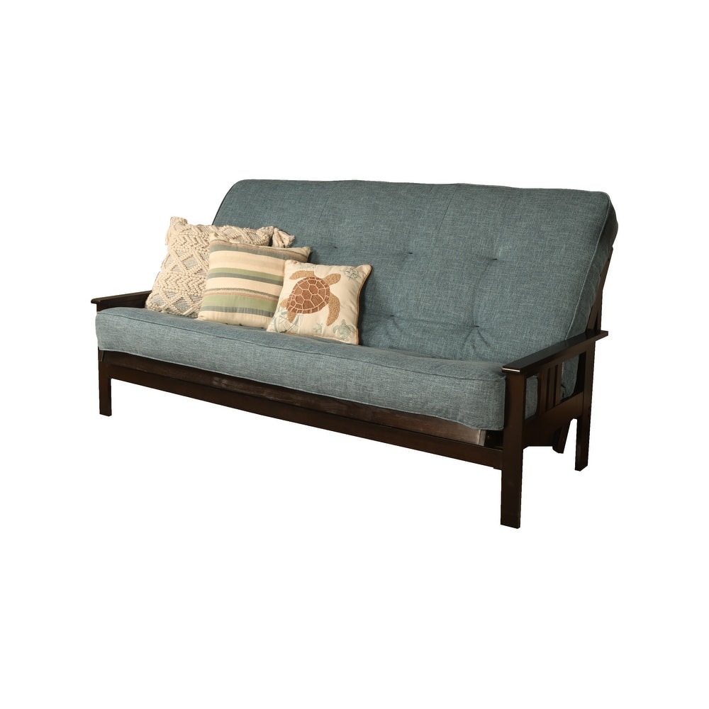 Somette Monterey Queen-size Futon Set in Espresso Finish with Linen Mattress