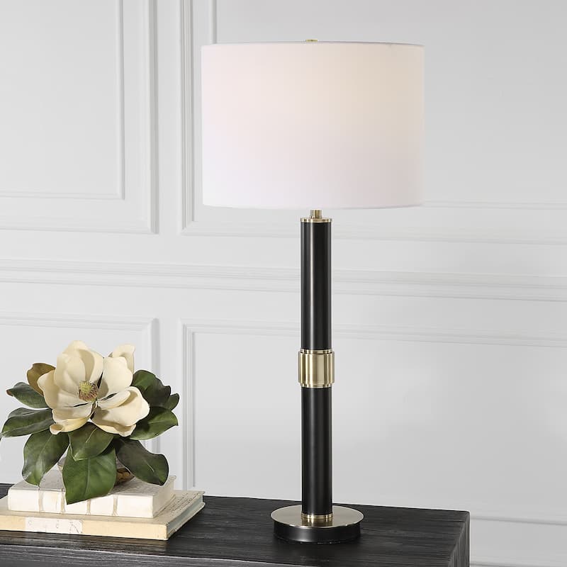 Metal Table Lamp - 14"W x 32"H x 14"D