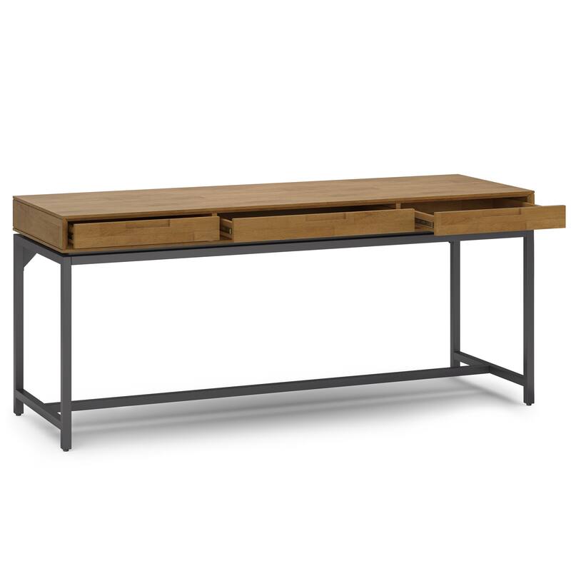 WYNDENHALL Devlin SOLID WOOD Industrial 72 inch Wide Wide Desk
