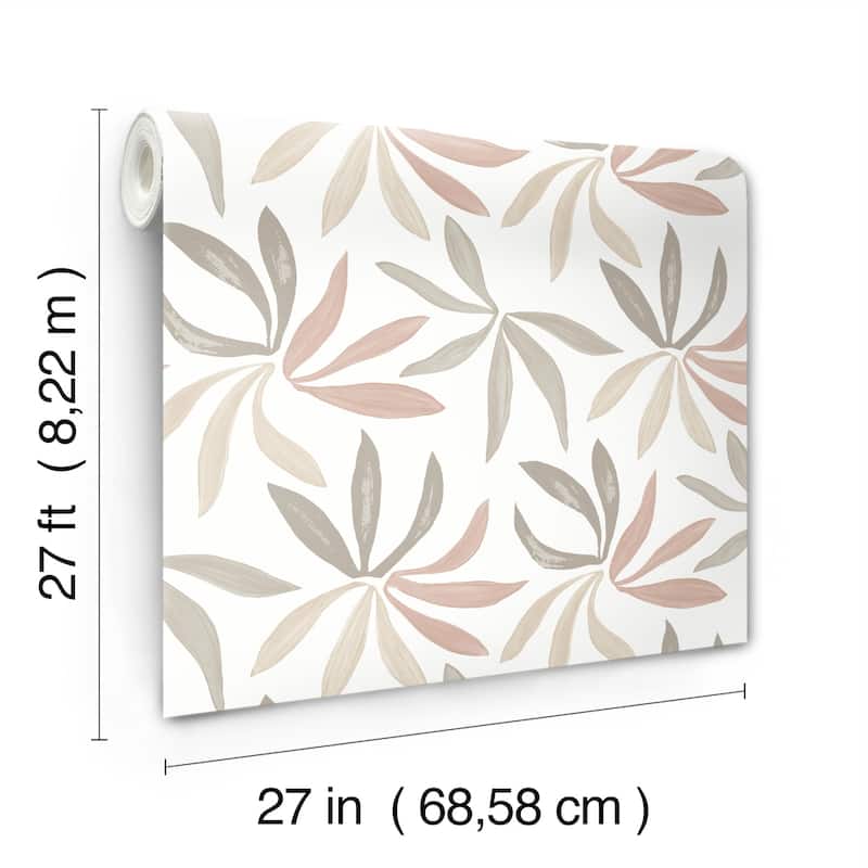 York Wallcoverings Little Garden Nude and Blush Wallpaper