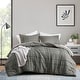 preview thumbnail 1 of 8, Chelsea Square Evans Pinch Pleated Soft Washed Boho Comforter Set Grey - King
