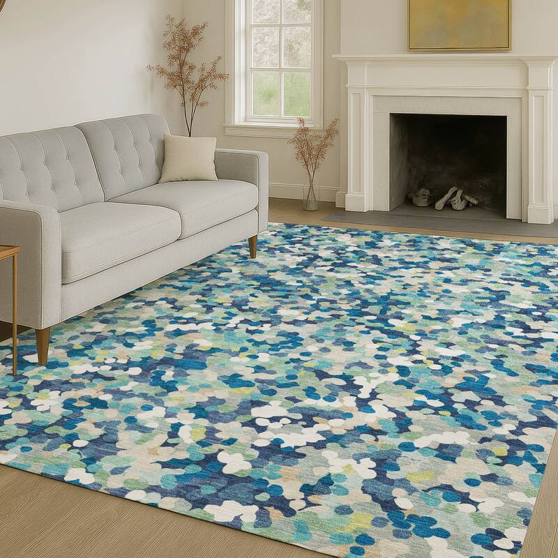 Machine Washable Indoor/ Outdoor Contemporary Halia Chantille Rug