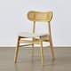preview thumbnail 14 of 17, Spruce & Spring Modern Upholstered Dining Chair with Handwoven Rattan Back