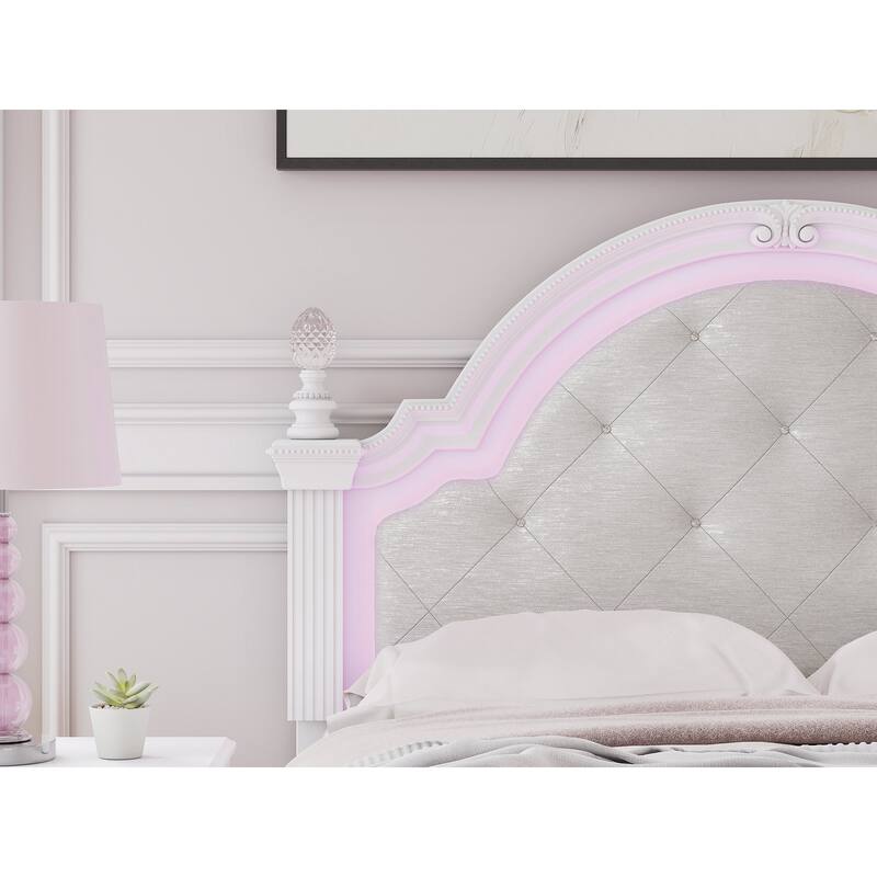 Signature Design by Ashley Trindura White Full Upholstered Panel Headboard