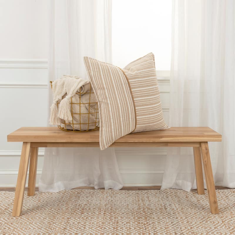 Rizzy Home Woven Stripe Texture Throw Pillow Cover…