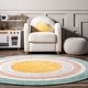 preview thumbnail 27 of 37, Nuloom Nydia SpinClean Circular Kids Machine Washable Area Rug