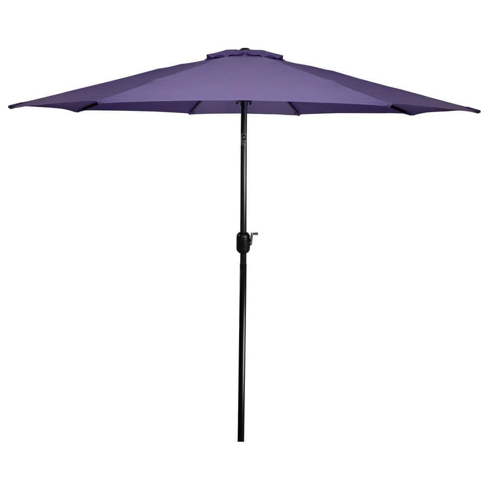 9ft Outdoor Patio Market Umbrella with Hand Crank and Tilt