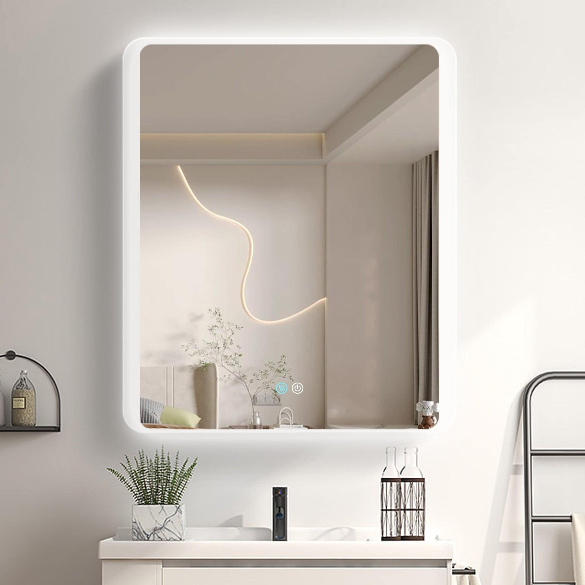 Free Delivery on Every Purchase  Aghes Rectangular Wall Mirror with LED  Lighting Mirror