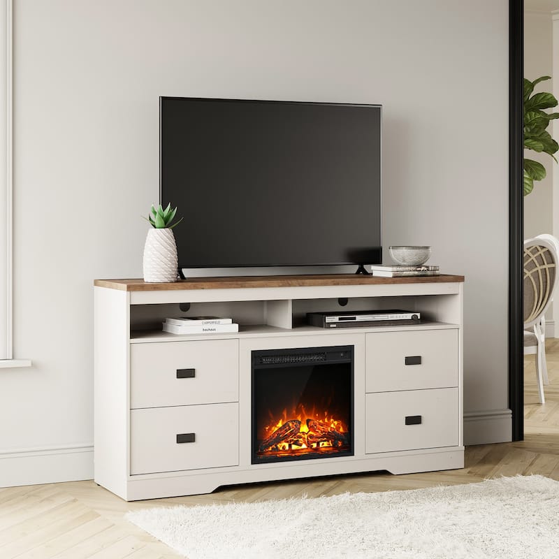 WAMPAT Fireplace TV Stand for TVs