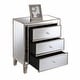 preview thumbnail 14 of 15, Silver Orchid Olivia 3-drawer Mirrored End Table