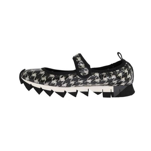 Dolce Gabbana Black White Patent Leather Ballerina Shoes