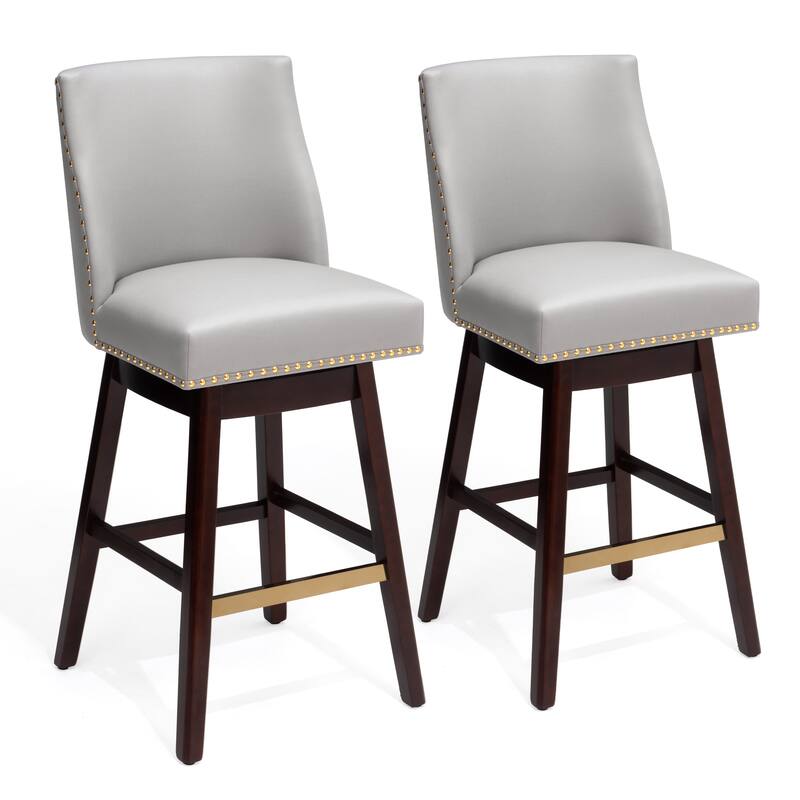 Crestlive Bar Stools Swivel Barstool with Back