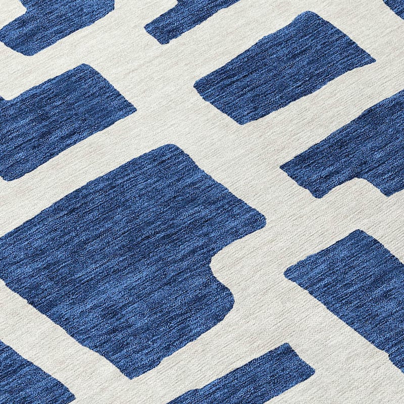 Machine Washable Indoor/ Outdoor Chantille Geo Contemporary Rug
