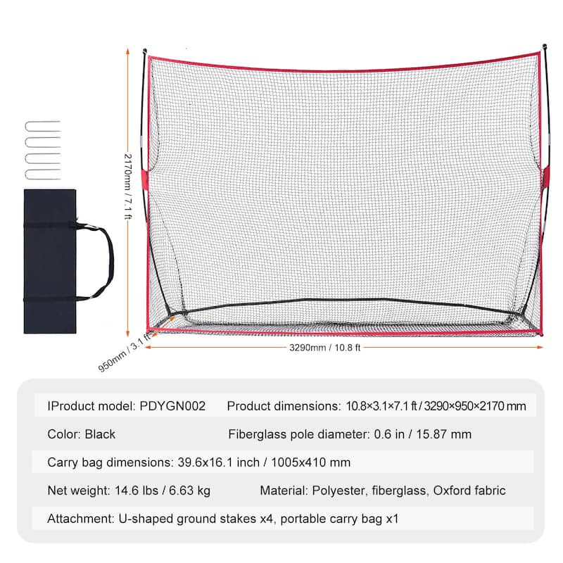 Golf Practice Hitting Net, Huge Personal Driving Range for Indoor or Outdoor Use, Portable Home Golf Aid Net