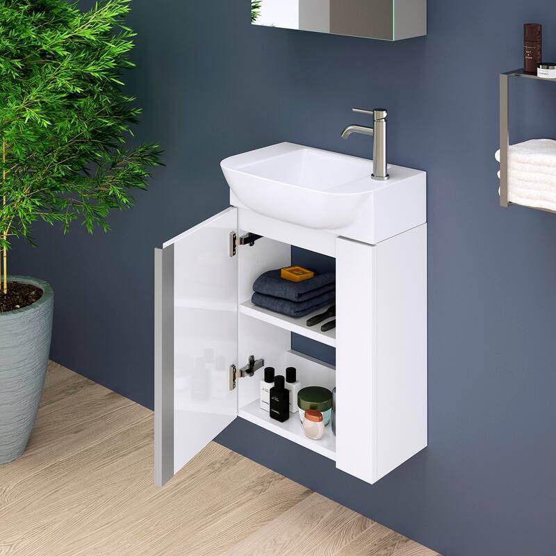 WS Bath Collections Camilia C45 Camilia 18" Wall Mounted Single Basin