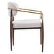 preview thumbnail 7 of 13, Christopher Knight Home - GlamCore Modern Upholstered Metal Base Dining Chairs with Gold Accents