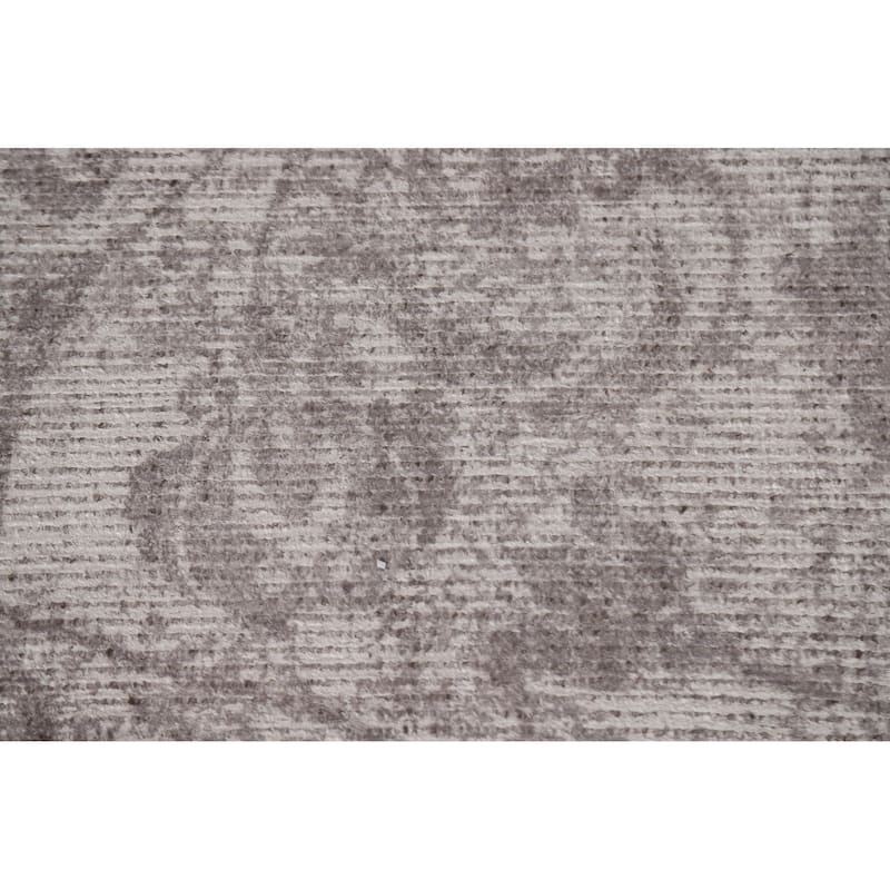 All-Over Floral Modern Oriental Area Rug Hand-Knotted Wool Carpet - 7'11"x 11'4"