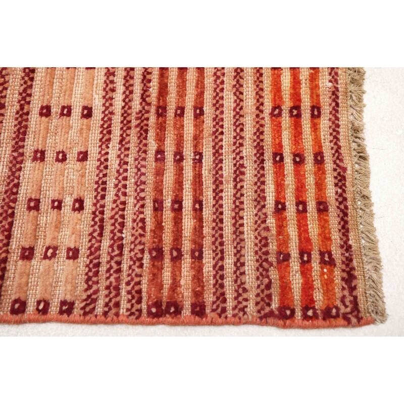 ECARPETGALLERY Hand-knotted Peshawar Ziegler Burnt Orange Wool Rug - 4'11 x 7'10