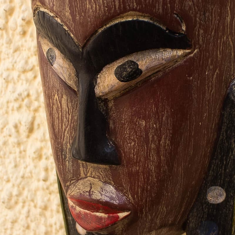 Novica Handmade Okwantwefo African Wood Mask