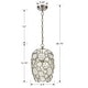 preview thumbnail 5 of 4, Palla 1 Light Antique Silver Mini Chandelier - 8.5'' W x 13.75'' H