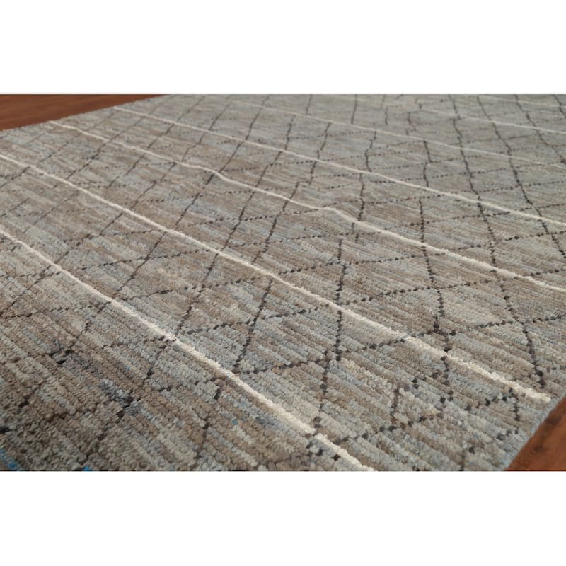 Trellis Moroccan Area Rug Handmade Wool Carpet - 6'6"x 10'0"