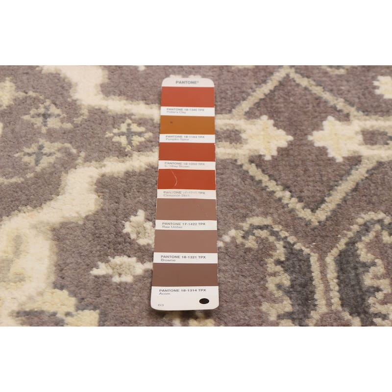 ECARPETGALLERY Hand-knotted Royal Oushak Brown Wool Rug - 2'6 x 7'8