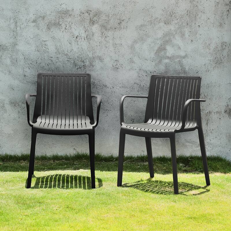 Lagoon Milos Resin Stackable All-Weather Armchair, Set of 2