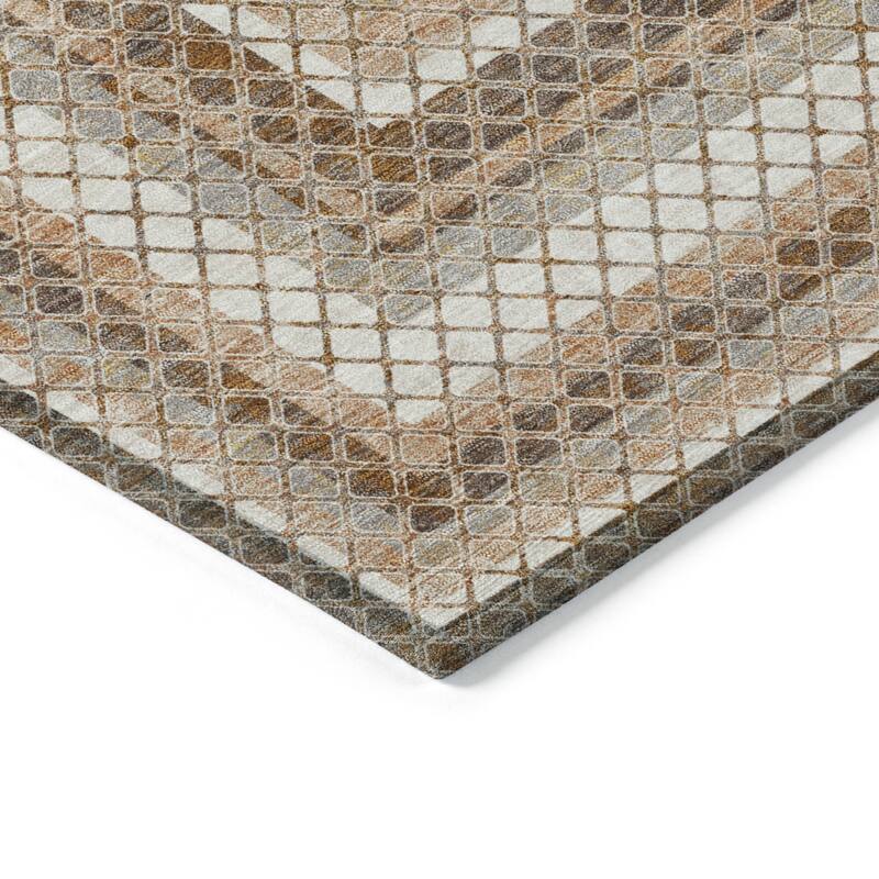 HomeRoots Geometric Transitional Rectangle Outdoor Rug