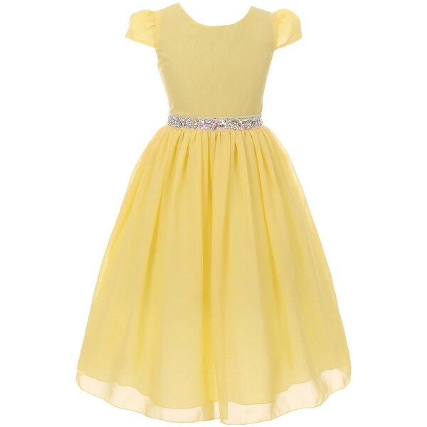 yellow toddler flower girl dress