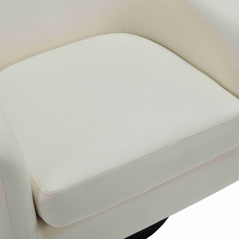 Modern Round Swivel Accent Chair Set of 2 Barrel Chair for Living Room