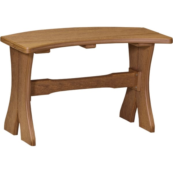 slide 2 of 28, Poly Lumber Table Bench 28" - Antique Mahogany Woodgrain