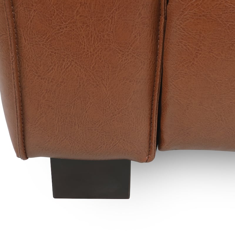 Goyette Faux Leather Club Chair by Christopher Knight Home