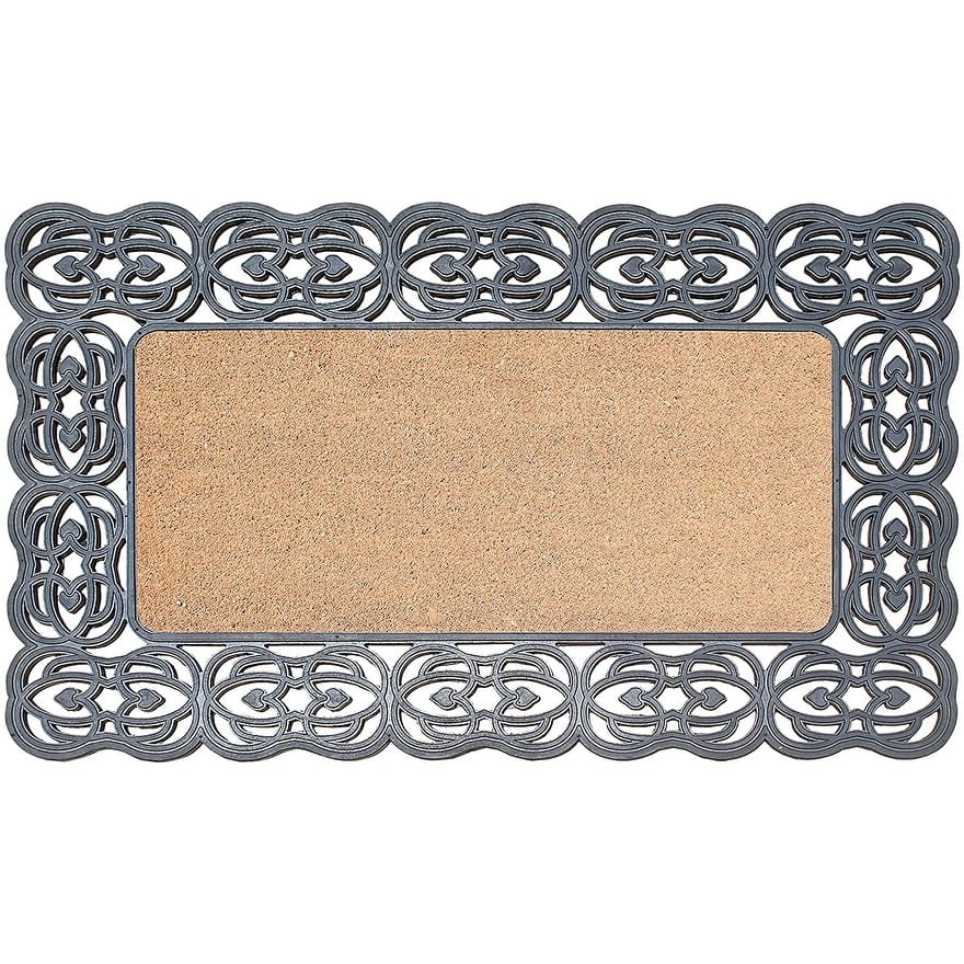 A1HC Rubber and Coir Heavy Duty Decorative Design Durable Doormat 22"X48"