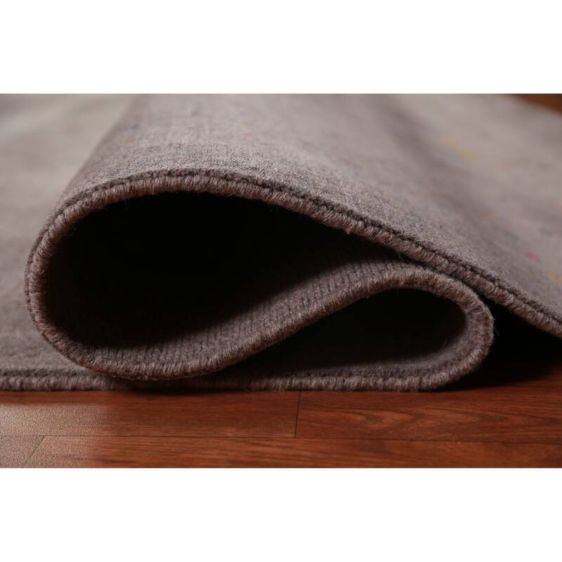 Tribal Gabbeh Indian Area Rug Handmade Oriental Wool Carpet - 8'2" x 9'10"