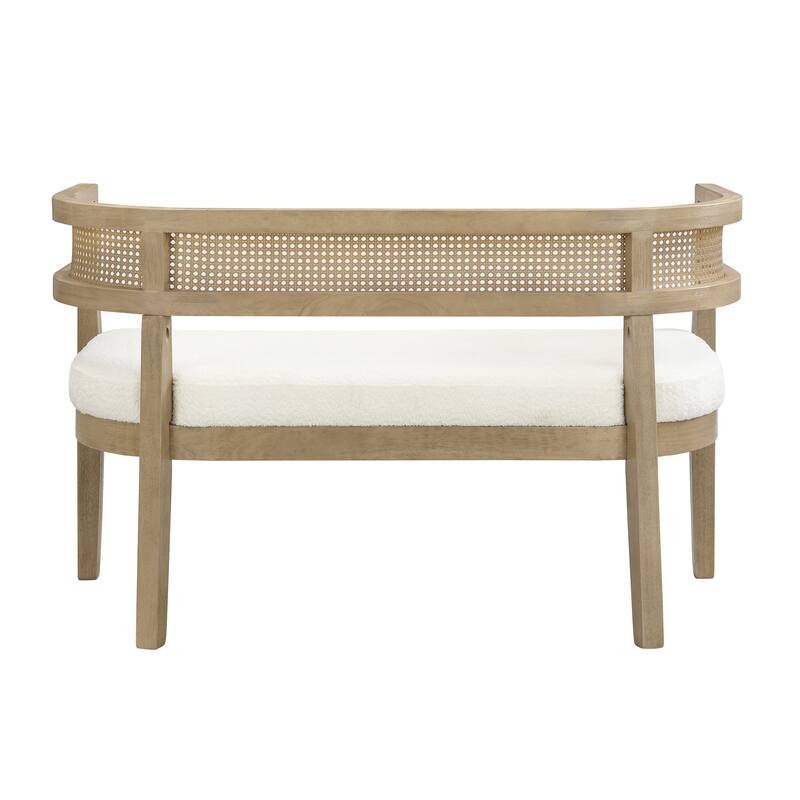Christopher Knight Home - Modern Rattan Upholstered Loveseat with Hand-Woven Backrest