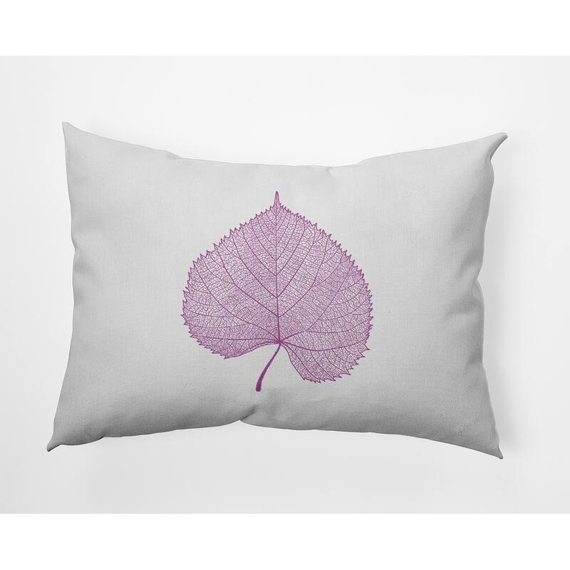 Leaf Study Fall Indoor/Outdoor Throw Pillow - 14" x 20" - Orchid