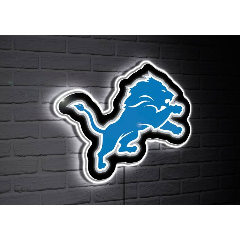 Detroit Lions Team Logo LED Wall Decor Lighted Sign