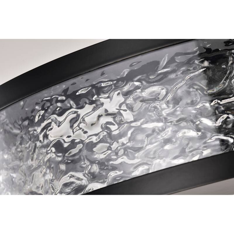 Darrow - 13 Inch LED Flush Mount - Matte Black - Acrylic Panels