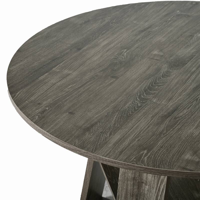 43"-59" Extendable Oval Dining Table with Storage Base, Modern Round to Oval Kitchen Table