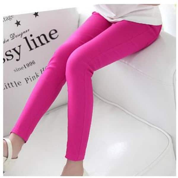 Fashion Kids Baby Girls Clothes Candy Color Leggings Pencil Pants Stretch Long Tights for Vacations