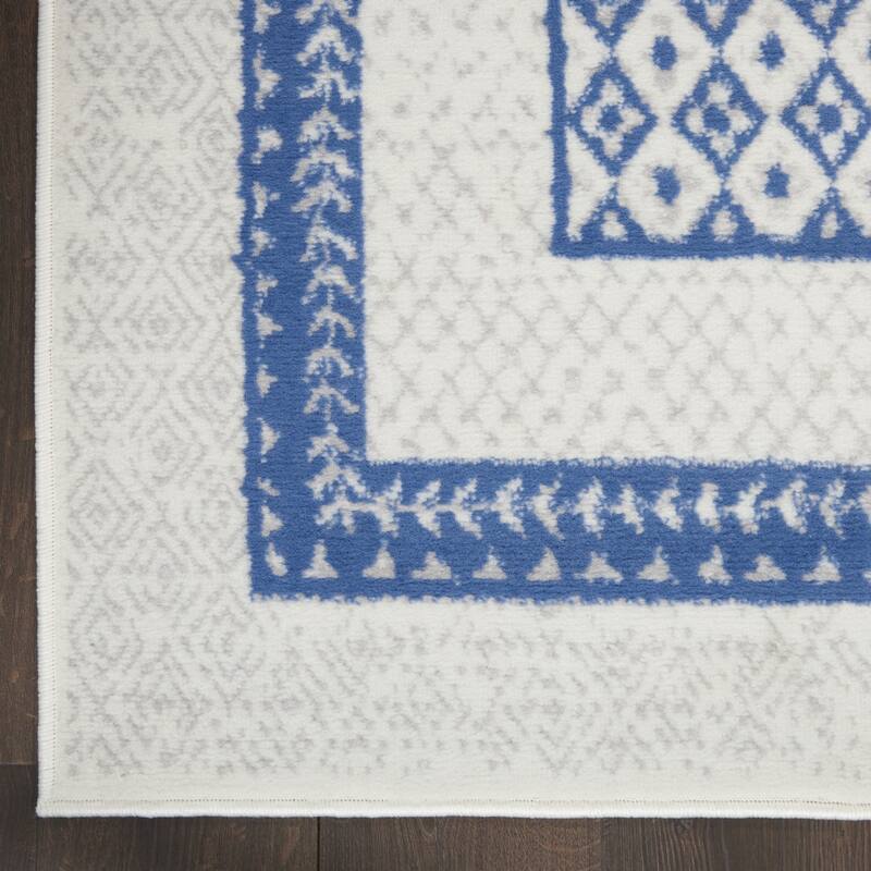 Buri Power Loomed Distressed Geometric Abstract Modern Stain Resistant Area Rug By HomeRoots - 72' X '24' X '0.39