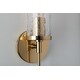 preview thumbnail 4 of 3, Mitzi by Hudson Valley Olivia 1-light Aged Brass ADA Wall Sconce, Clear Crackle Glass