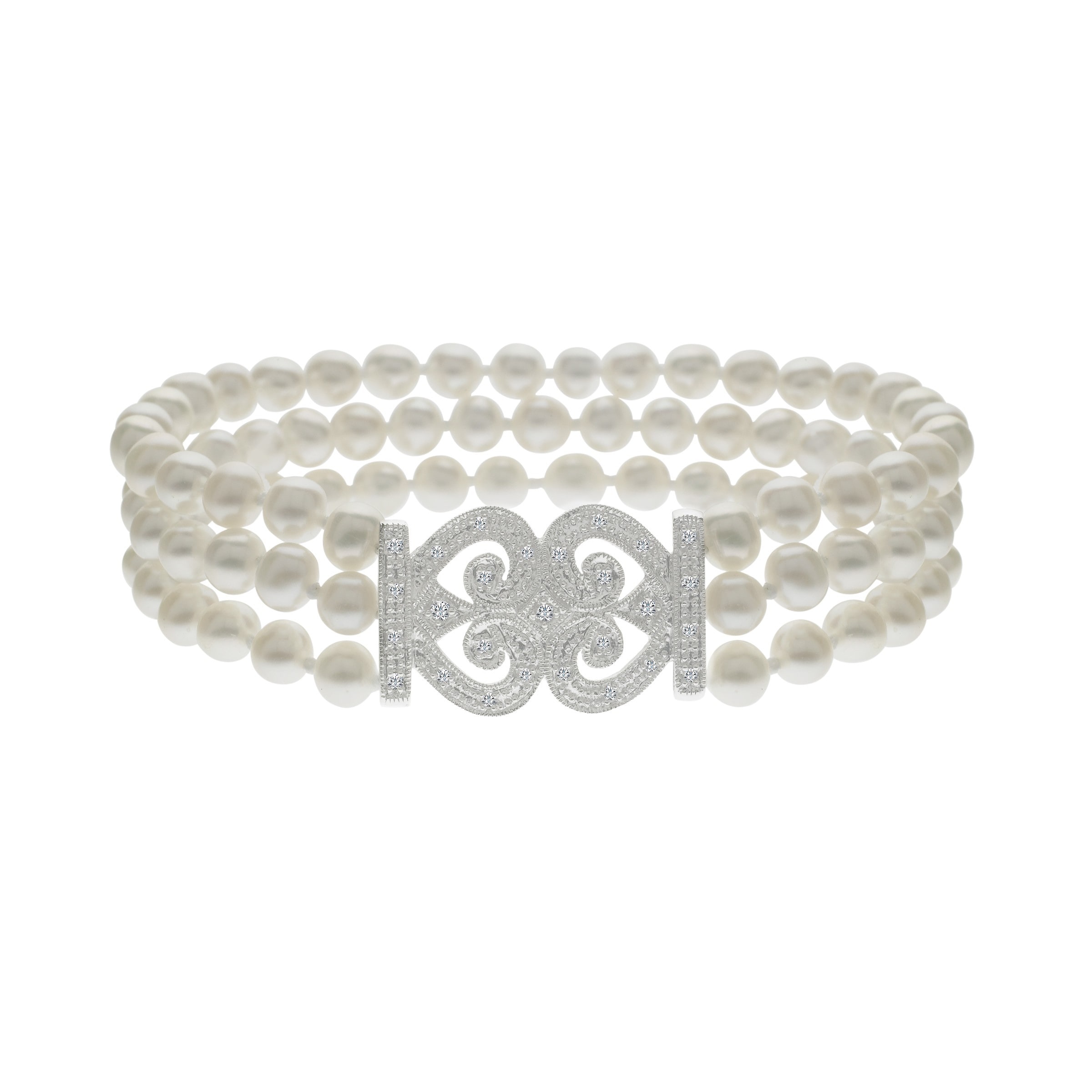 pearl diamond bracelet