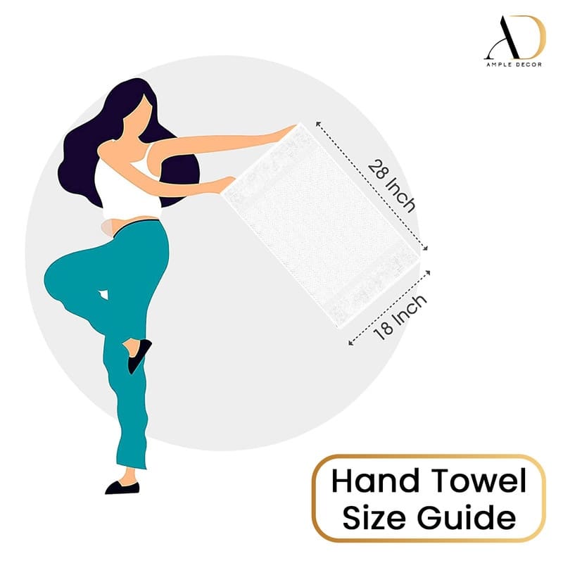 Hand Towels Popcorn Textured-Quick Drying 18 X 28 Inch by Ample Decor